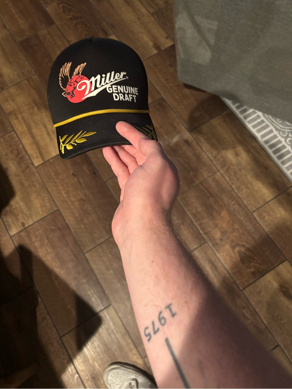 Miller light nice quality, hat it’s also comes with a weed beanie
